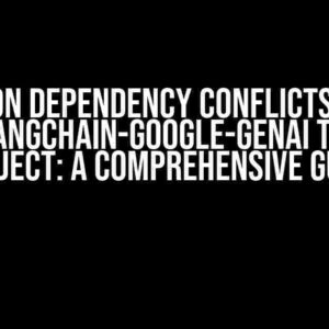 Version Dependency Conflicts when Adding Langchain-Google-GenAI to Poetry Project: A Comprehensive Guide